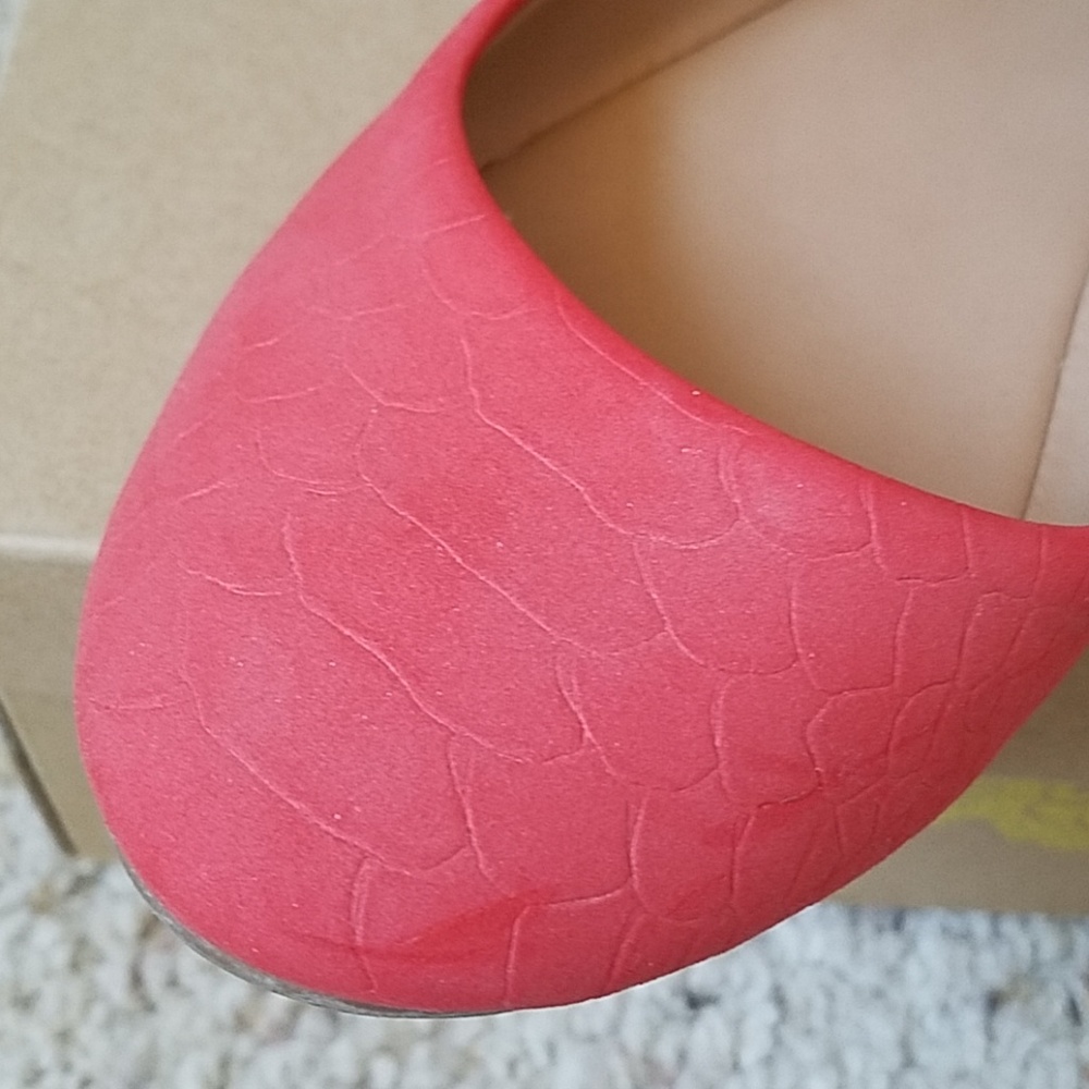 🎉HP🎉 Mix No 6 Coral textured ballet flats 7 - Picture 6 of 8